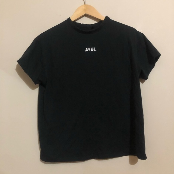 AYBL Tops - ⚙️ Aybl | Black Tee with Back Writing